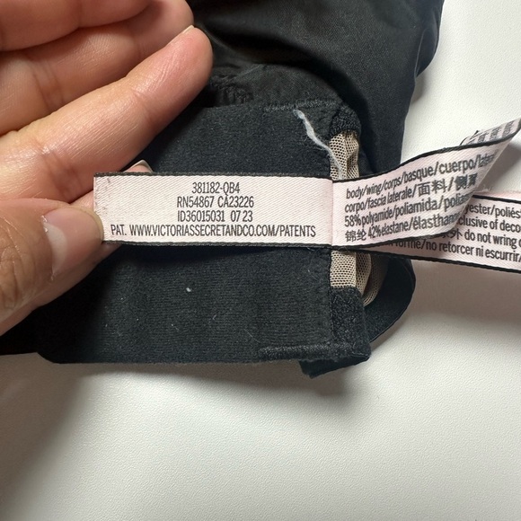 Victoria Secret Bra Lined Perfect Coverage Angel Light Black 38DDD - Picture 6 of 10